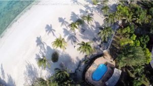 Aerial view -swimming pool zanzibar accommodations deals