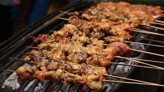 Mshikaki street food in zanzibar